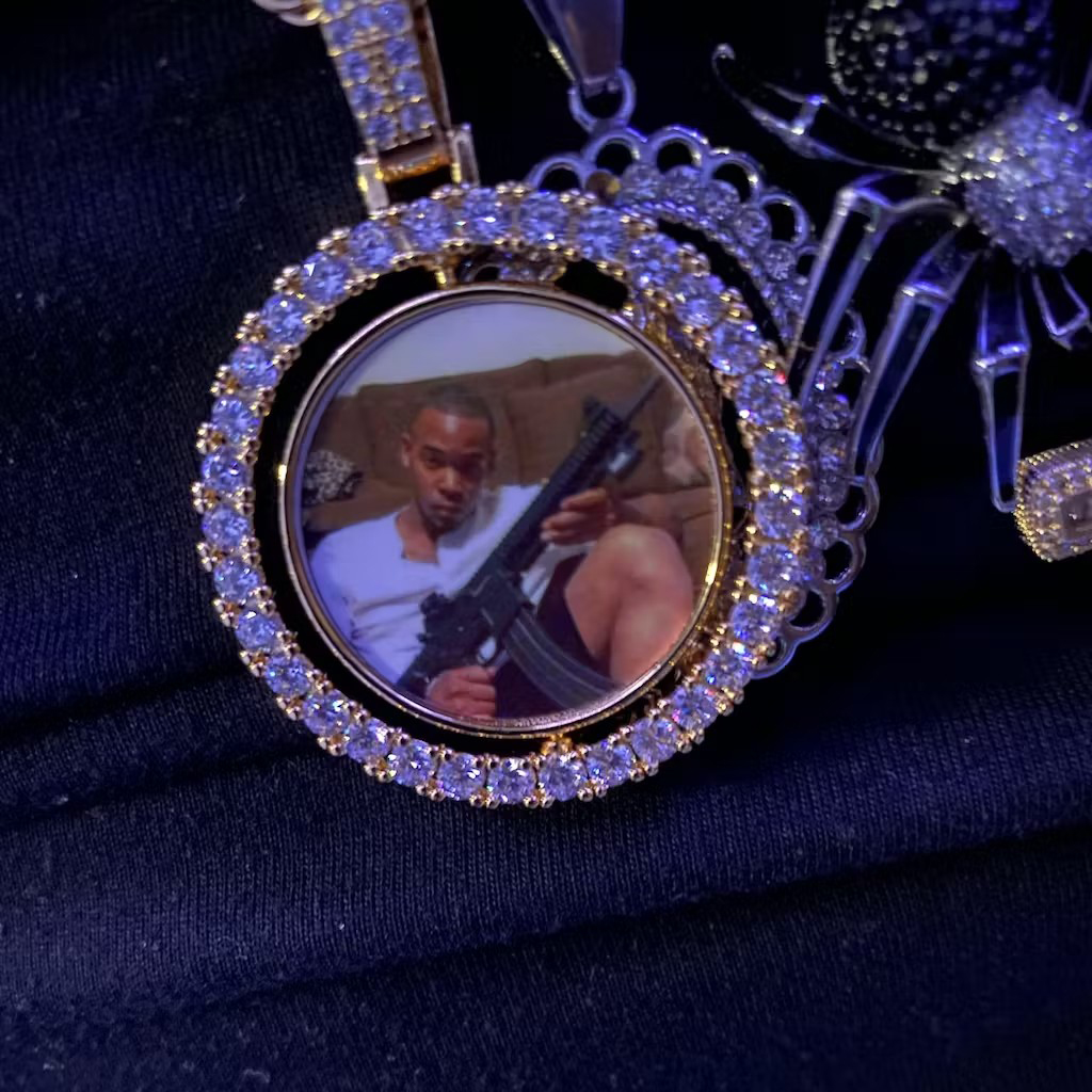Custom Double Sided Spinning Photo Pendant